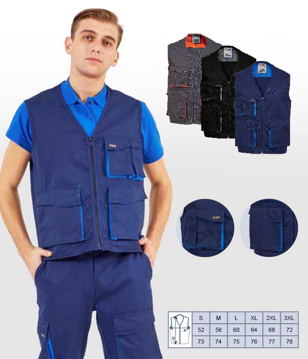 Γιλέκο Εργασίας με φερμουάρ υψηλής αντοχής Γιλέκο Εργασίας